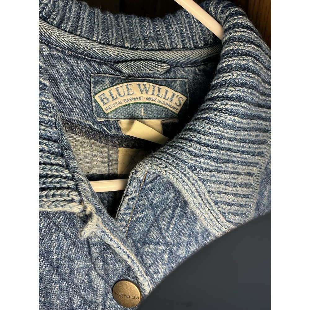 Vintage Blue Willi's Nautical Knit Sweater Sailboat Denim Size L - Picture 6 of 11